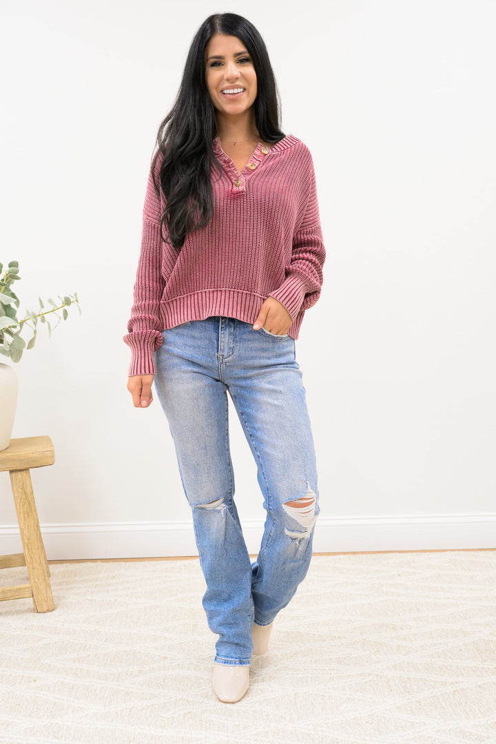 Down By The Bay By Lovervet - High Rise Destress Straight Jeans