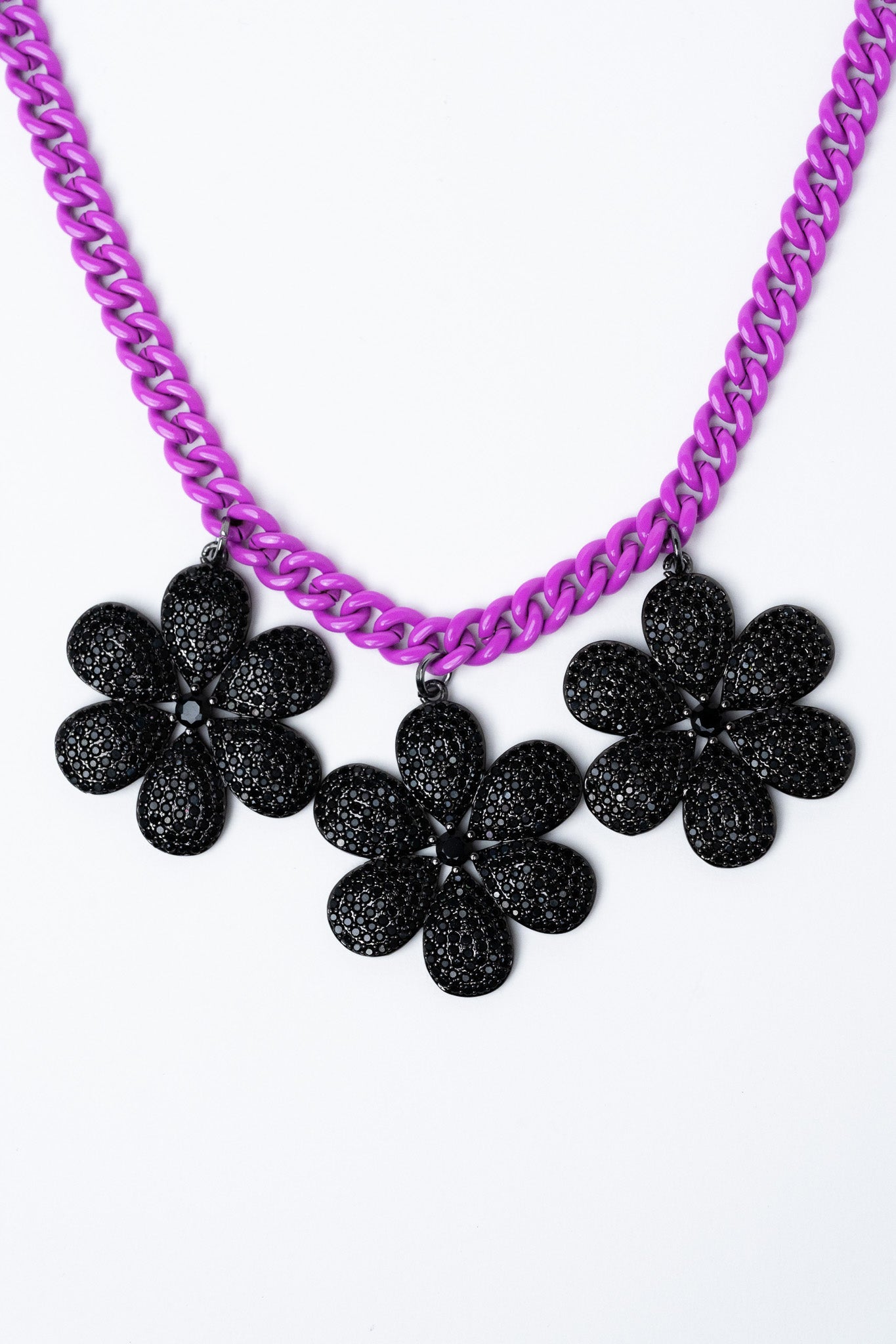 Bloomline Necklace - Orchid Gunmetal