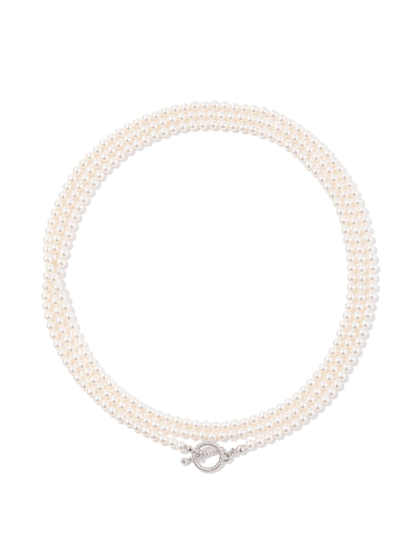 White Lotus Necklace - Glass Pearl