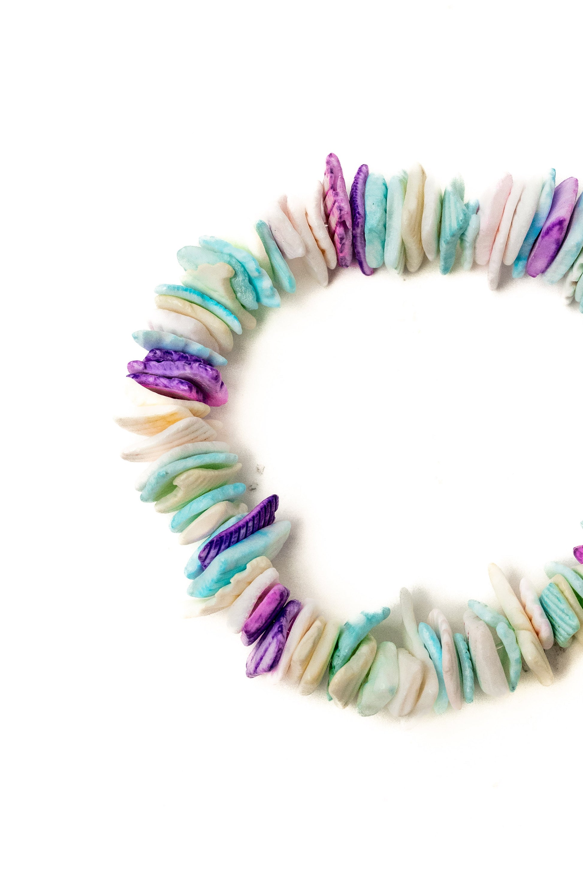 Sandy Heart Bracelet - Gold Aqua Multi