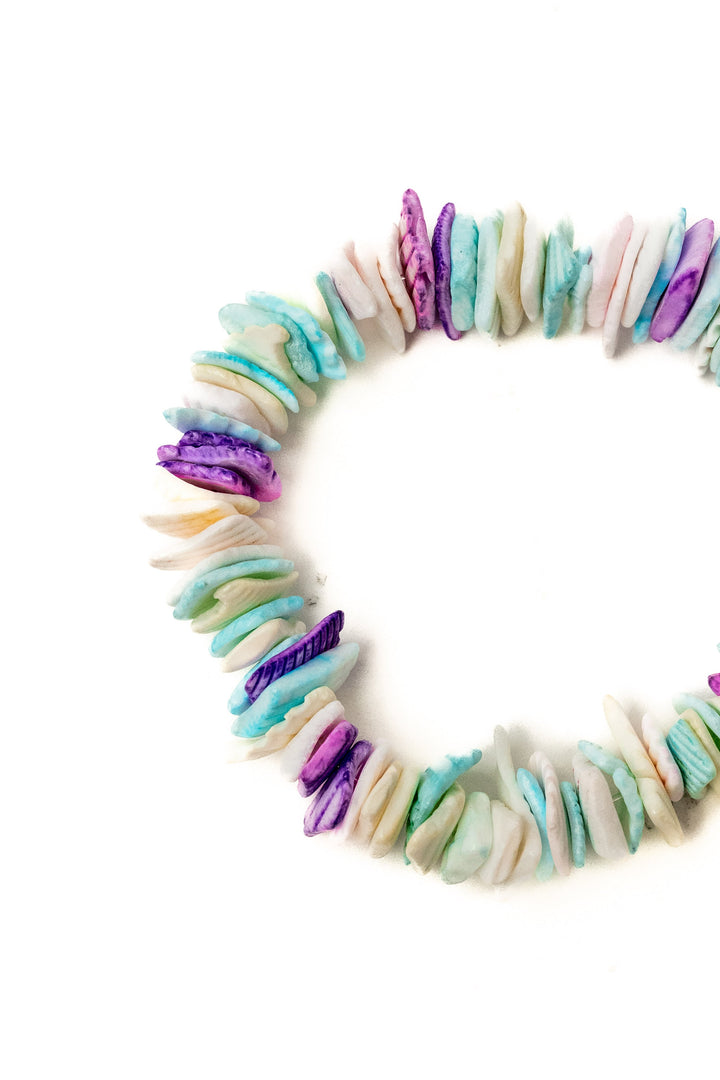 Sandy Heart Bracelet - Gold Aqua Multi