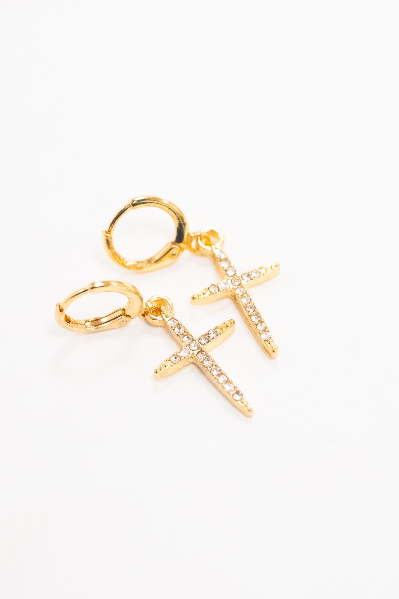 Cross Of Hope Earrings - Metallic Moonlight