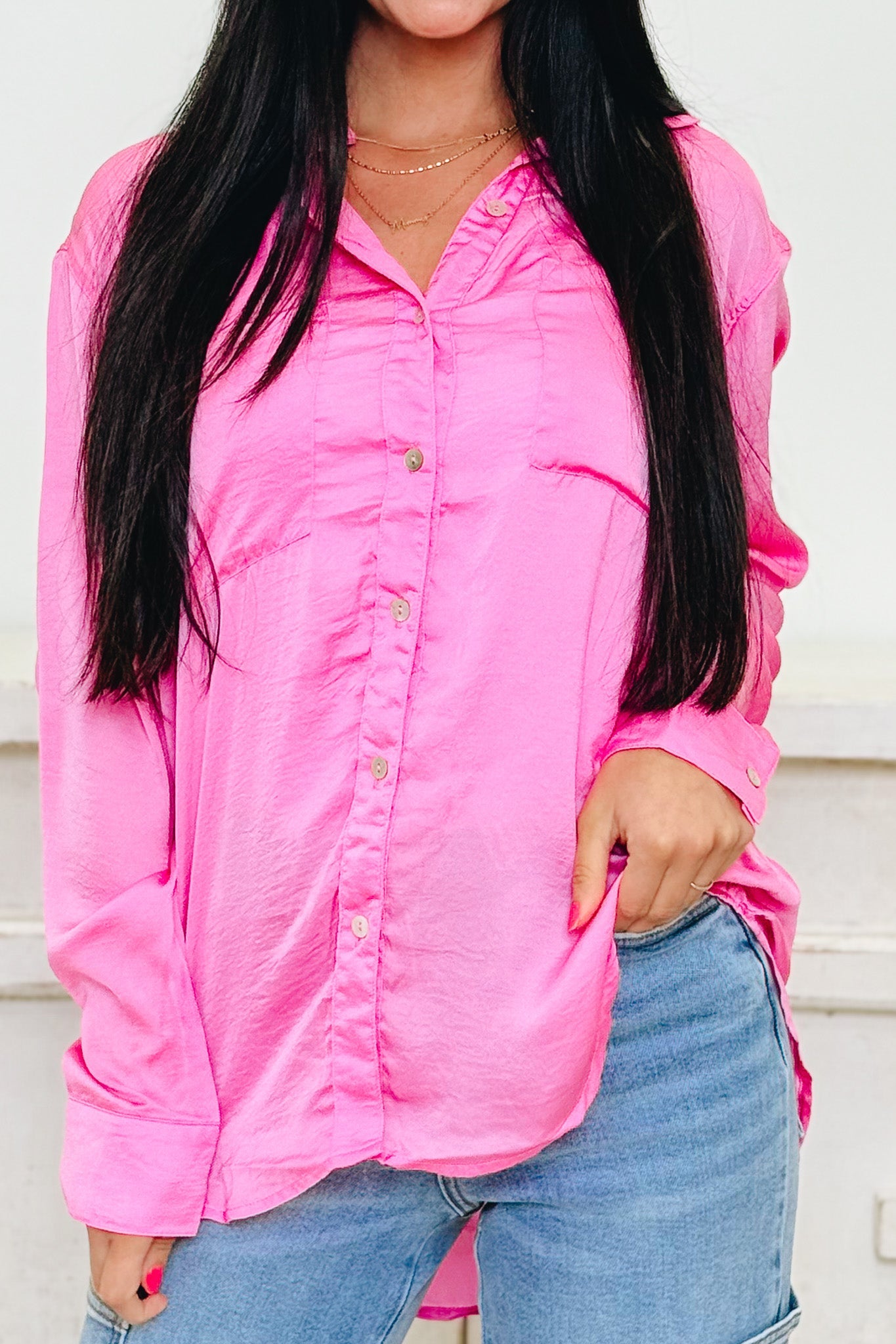 Silky Smooth Button Down Top - 5 Colors!