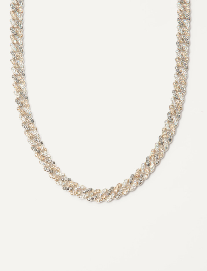 Itsy Queen Necklace - Liquid Metallic Pearl White
