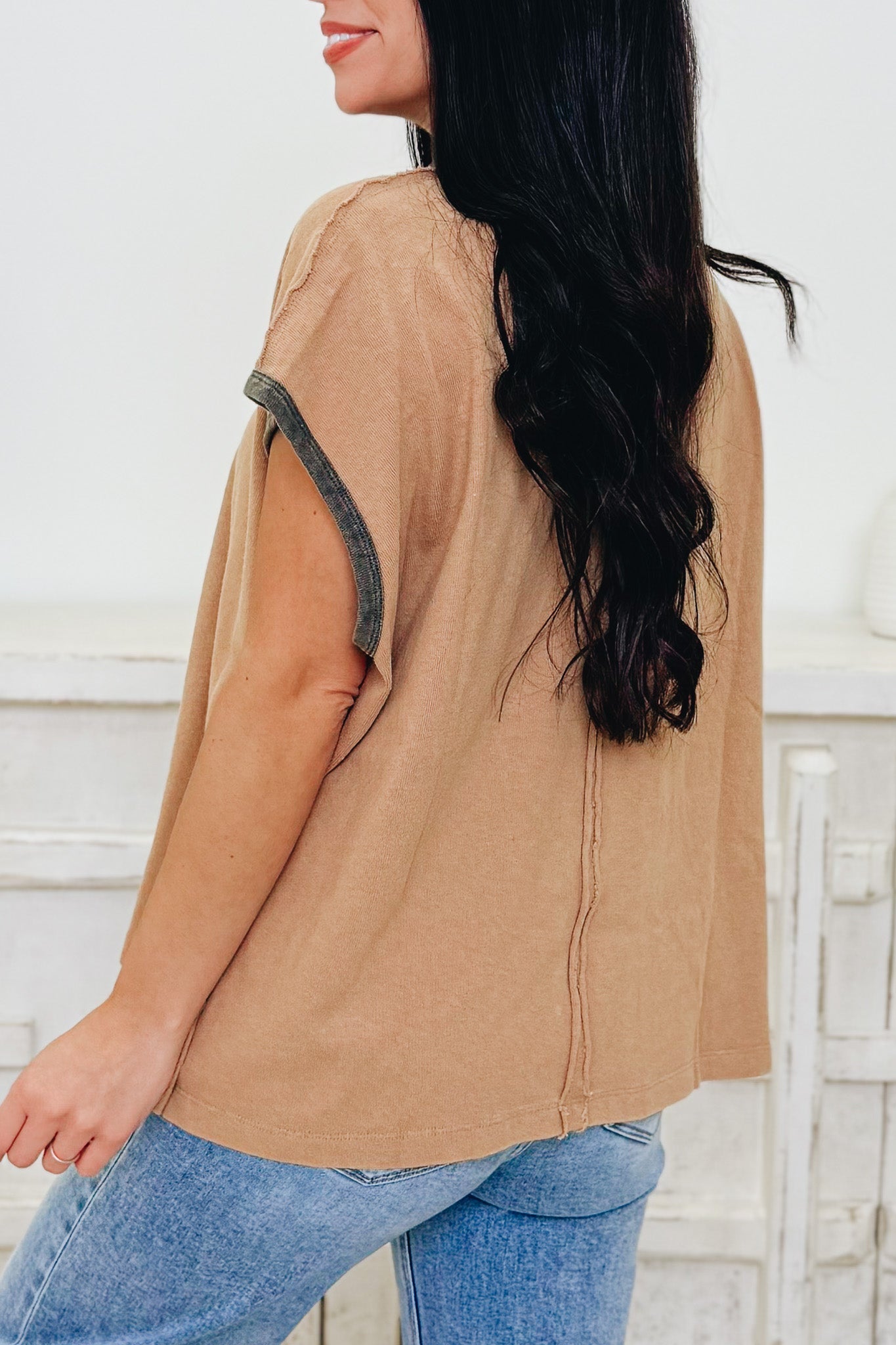 Contrasting Blemish Top - 2 Colors!