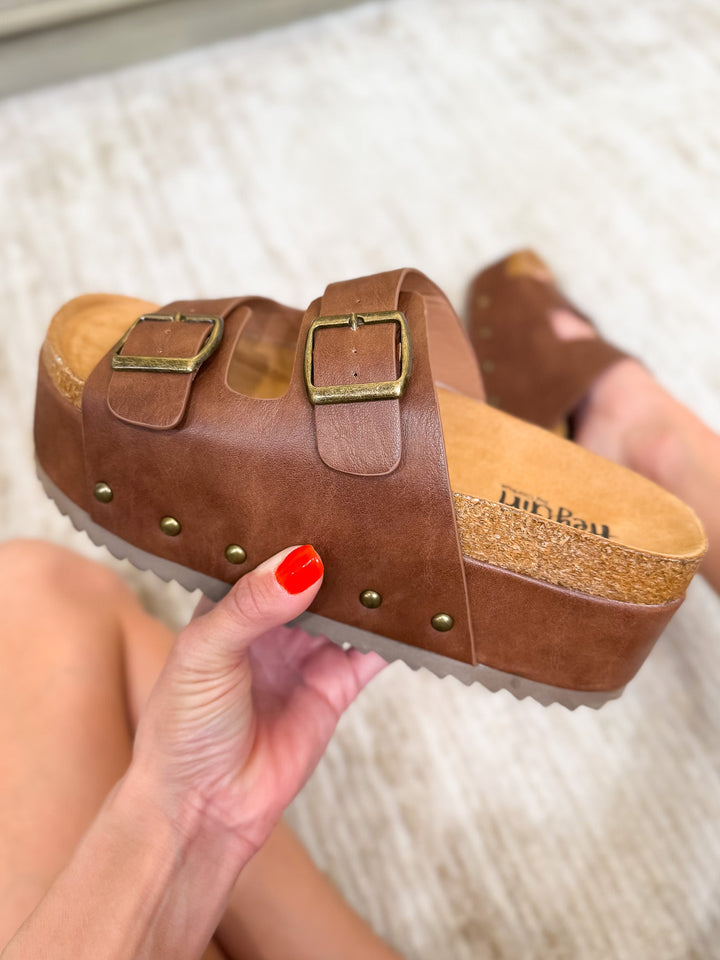 Corky's Wannabe Platform Sandals - Tobacco