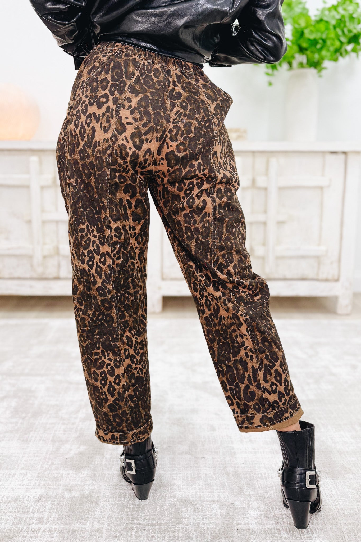 CAT Leopard Barrel Pants