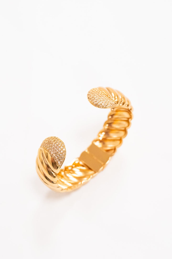 Crescent Moon Bracelet - Metallic Almond