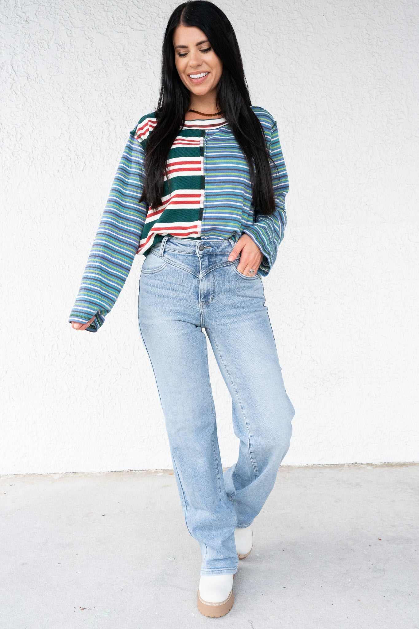 Judy Blue Wild Cherry High Rise Retro Wide Leg Jeans