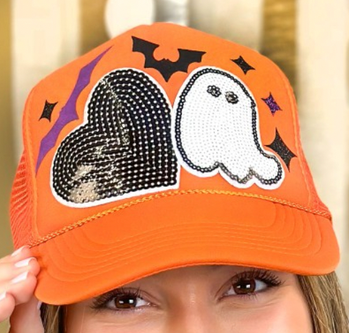 Spooky Ghost Trucker Hat