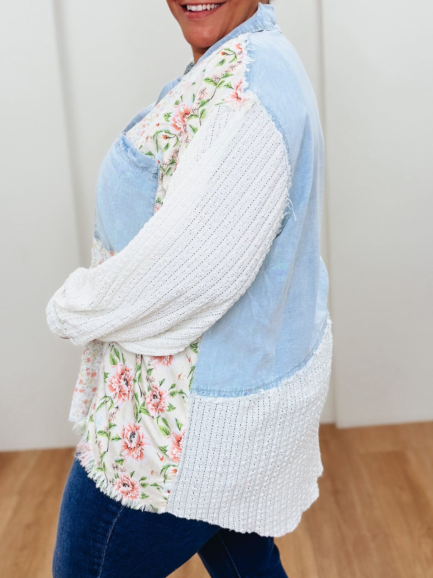 Split Decisions Button Down Top - 2 Colors!
