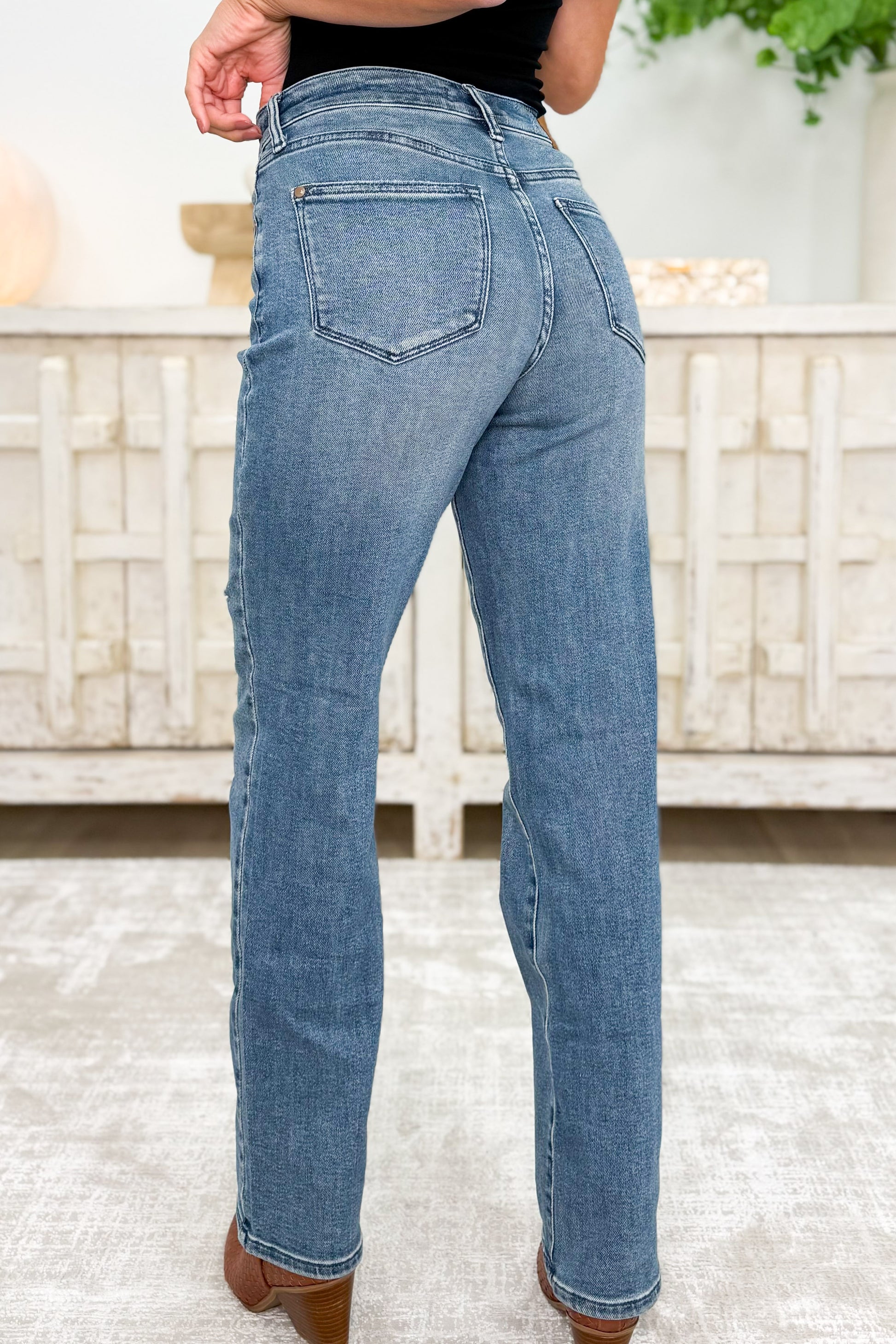 One Call Away By Judy Blue - Mid Rise Destroyed Dad Jeans