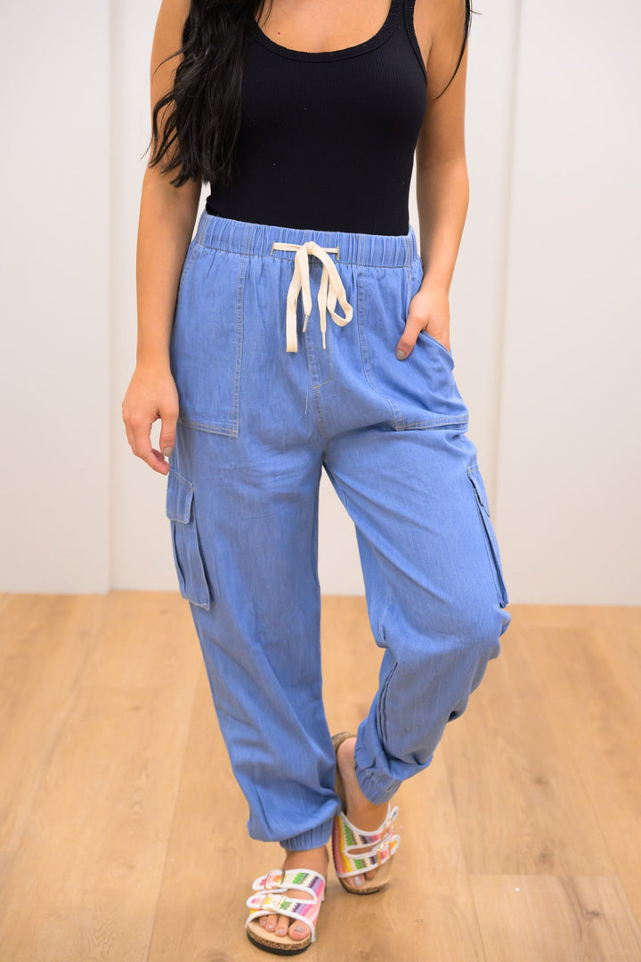 Roll With It Denim Joggers