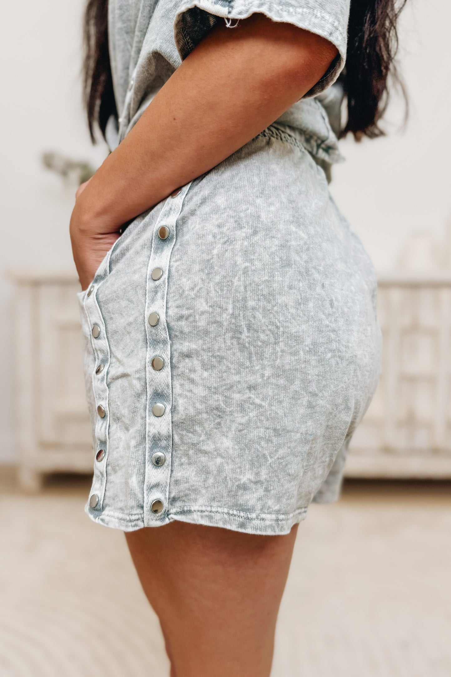 Subtle Confidence Studded Shorts - 6 Colors!