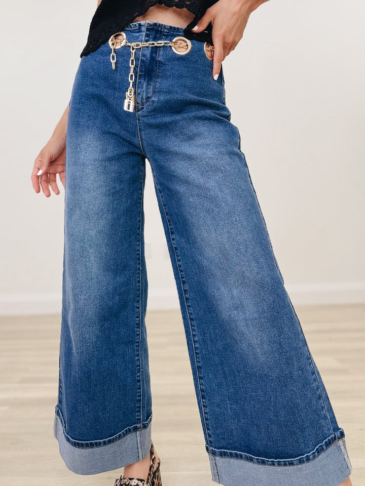 Sweet Surrender Wide Leg Jeans - Medium Wash
