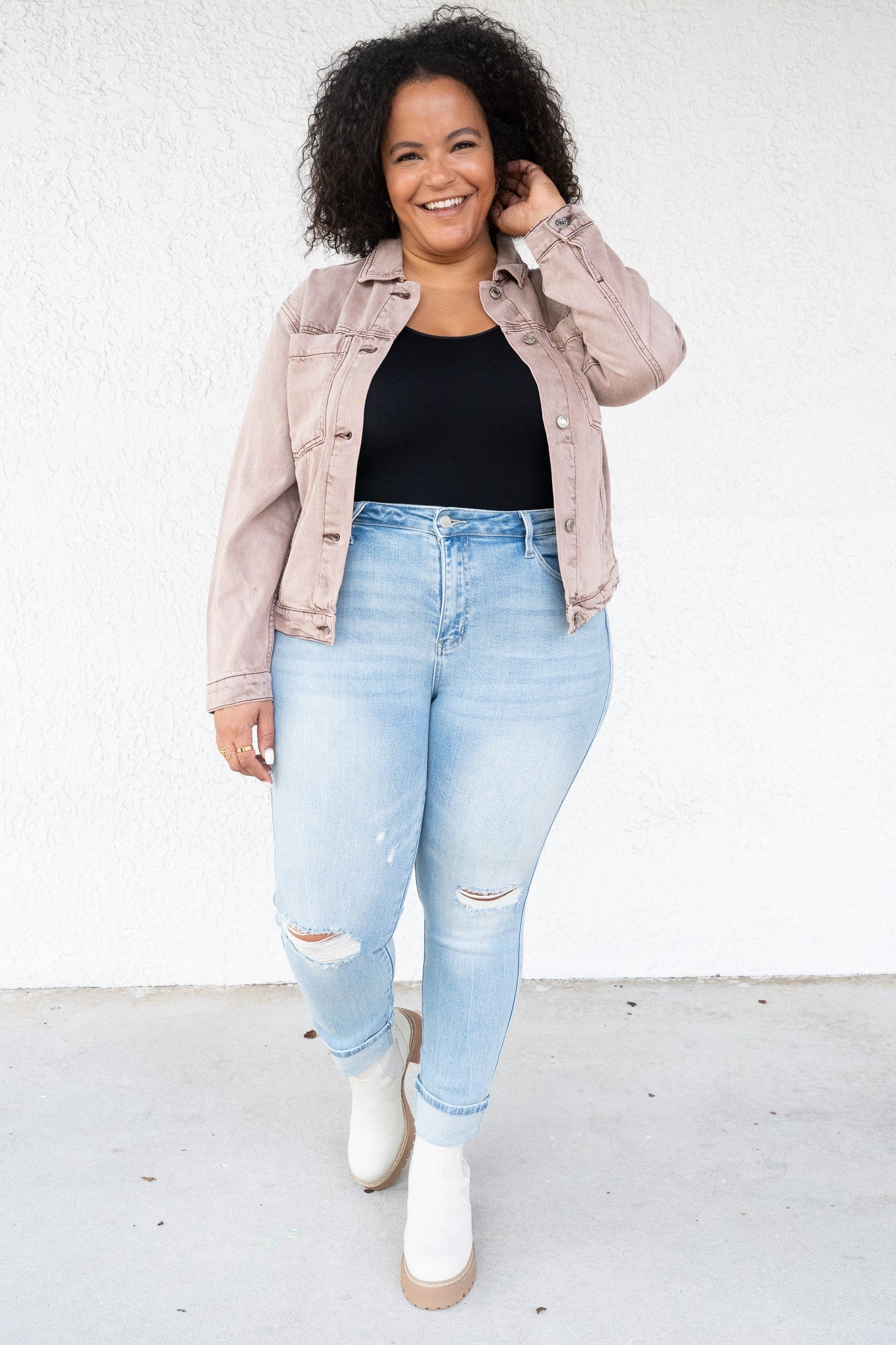 Judy Blue Star Struck Mid Rise Cuff Boyfriend Jeans *JB