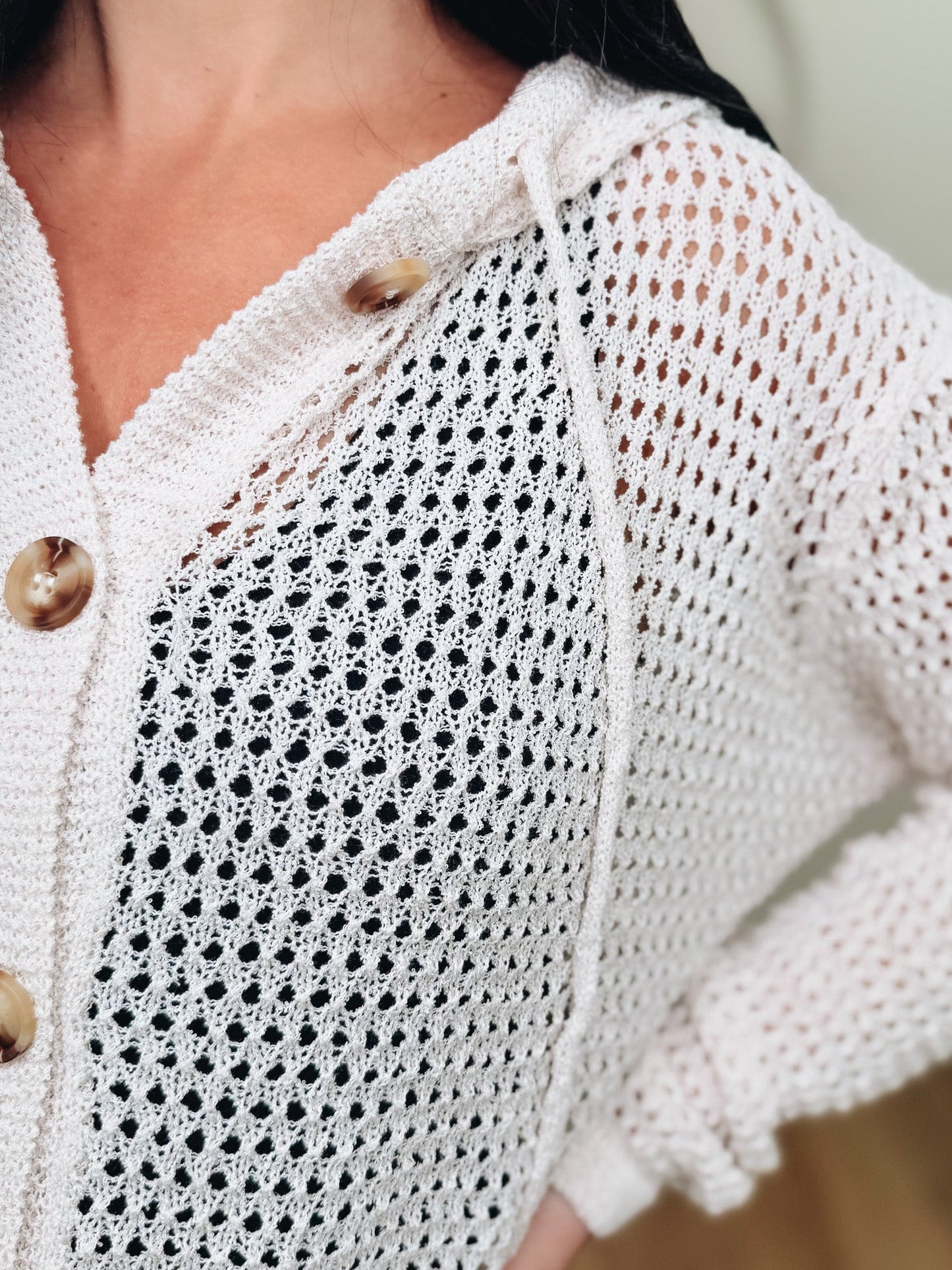 The Soft Escape Hooded Button Down Top - 2 Colors!