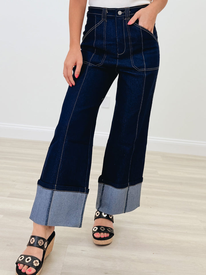 City Cool Wide Leg Jeans - Denim