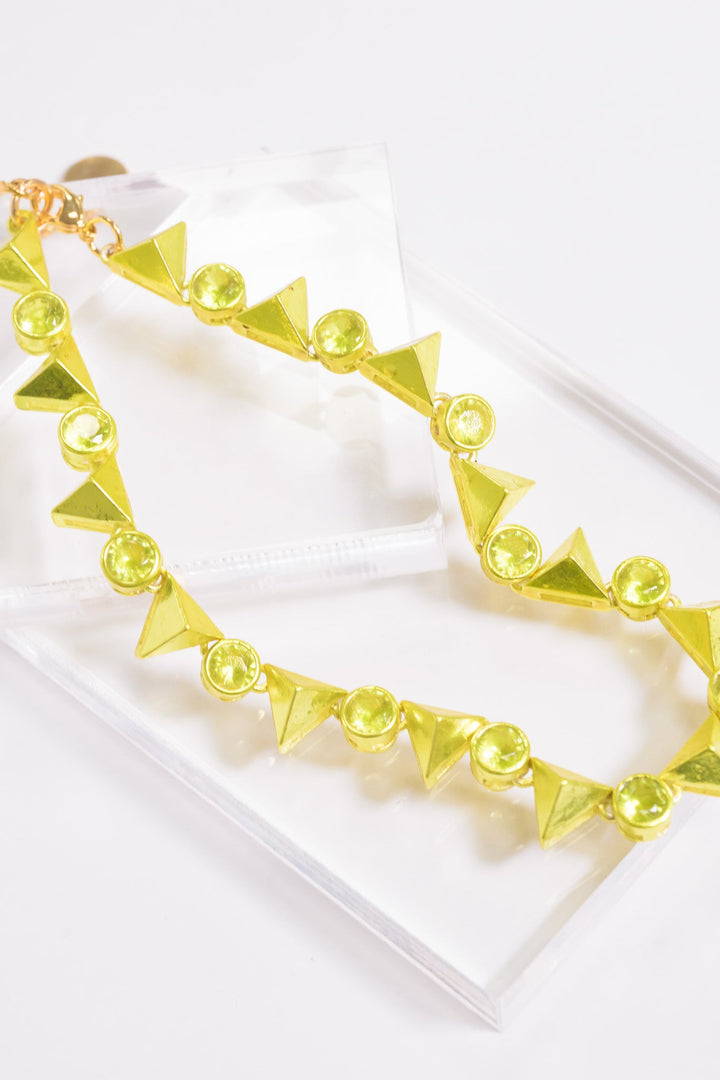 Last Dance Anklet - Metallic Lime Punch