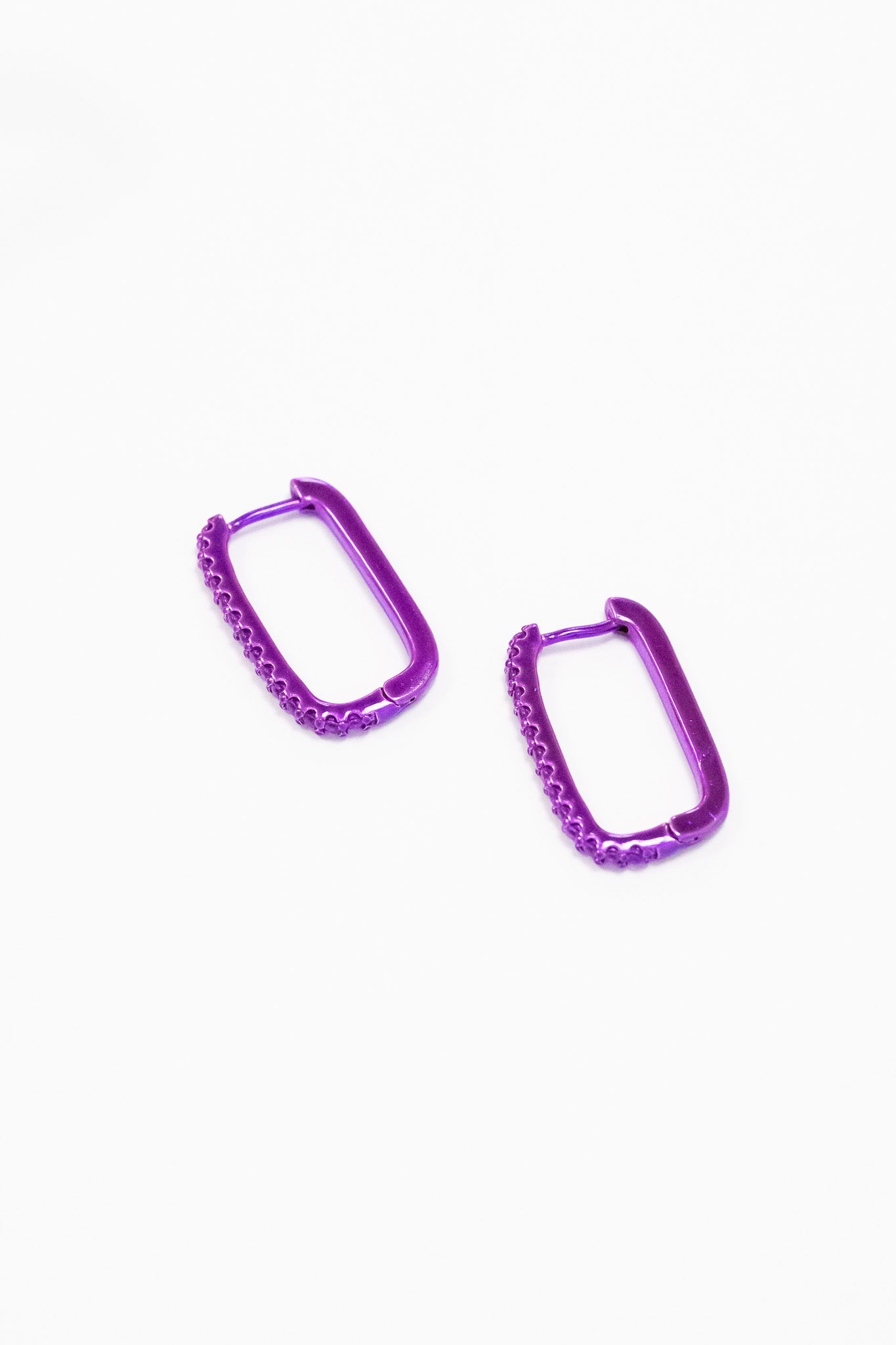 Dancing On The Street Earrings - Liquid Metallic Bright Purple