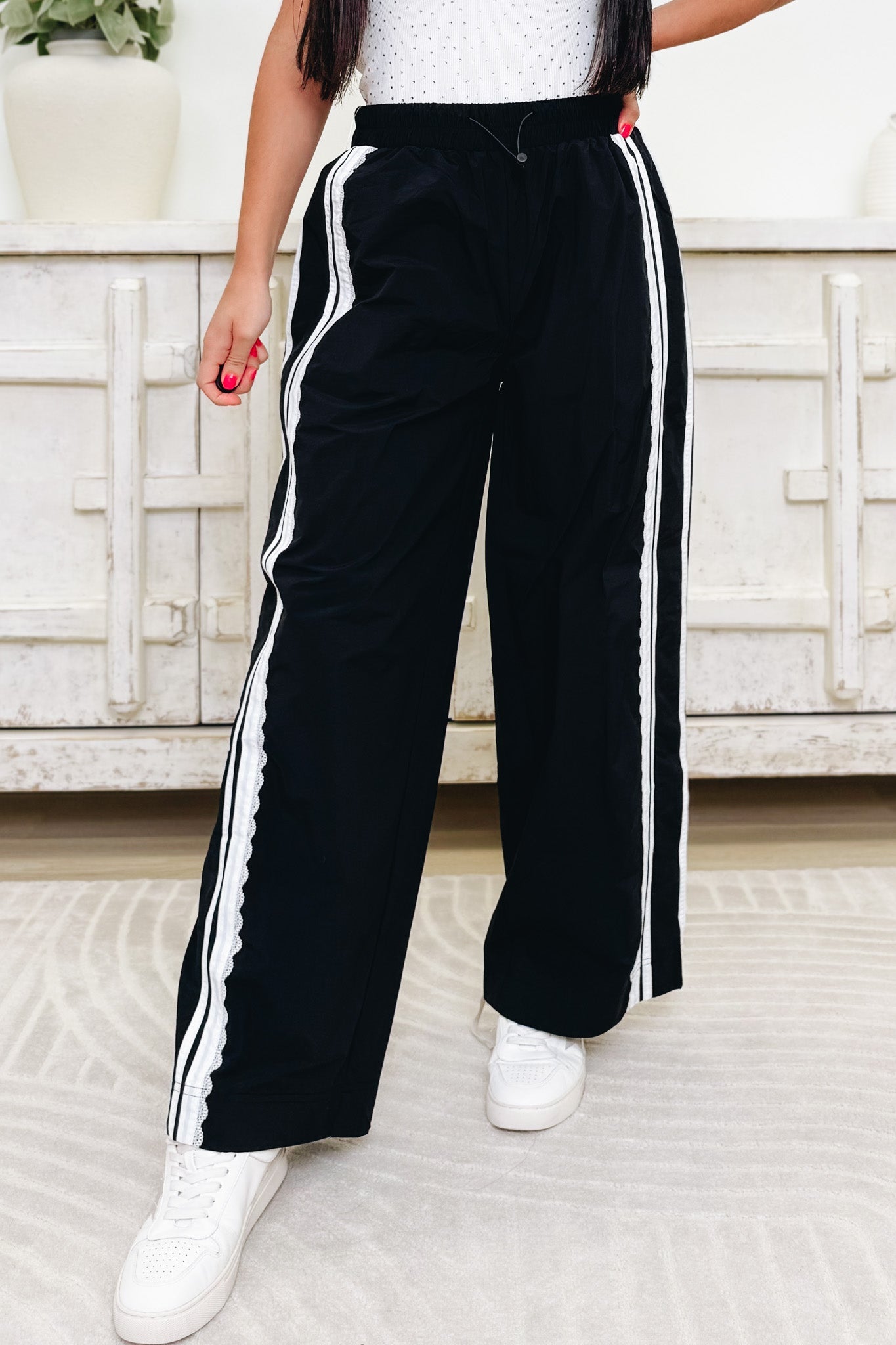 Side To Side Pants - Black Off White