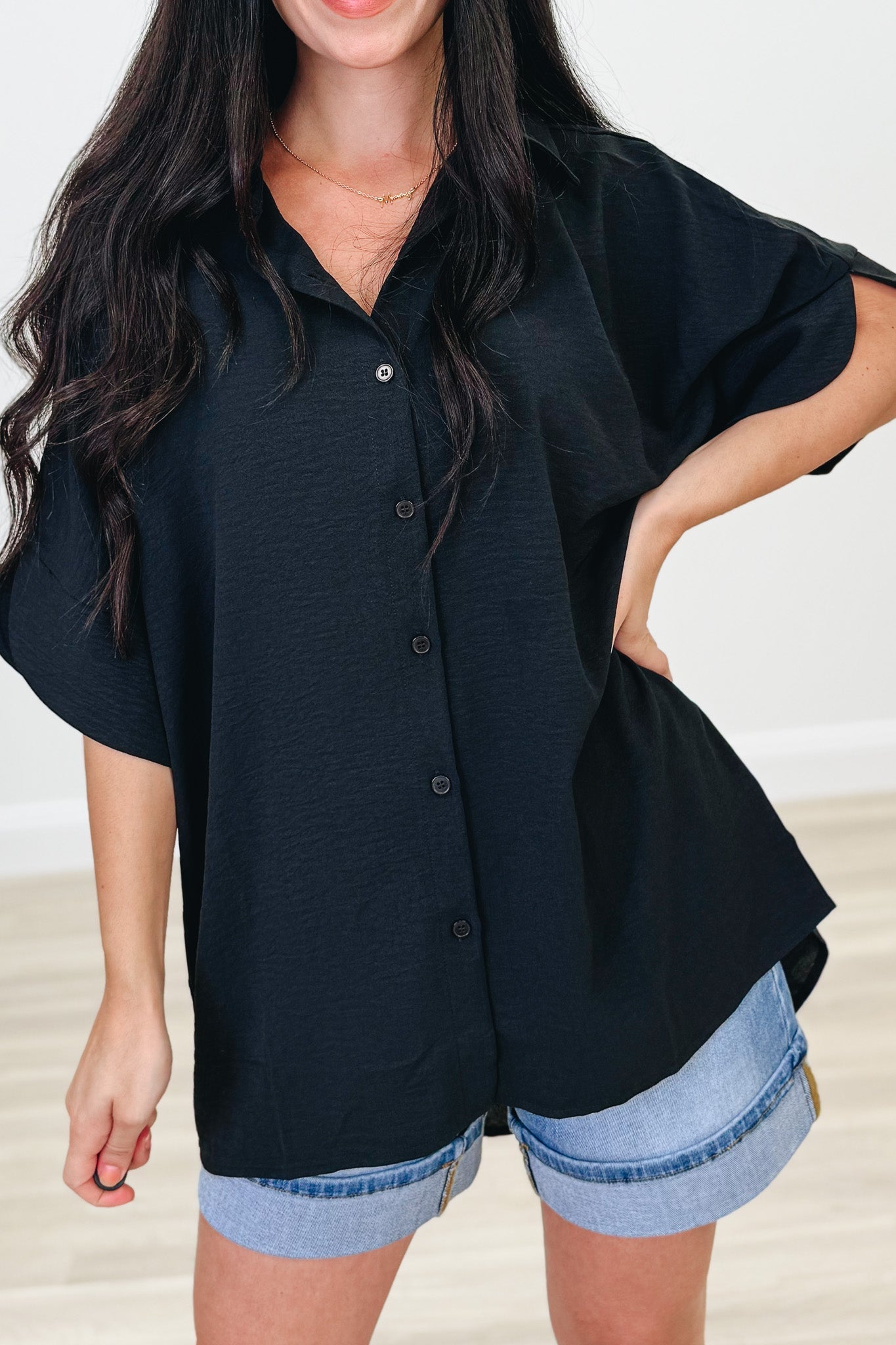 Start To Finish Button Down Top - 3 Colors!
