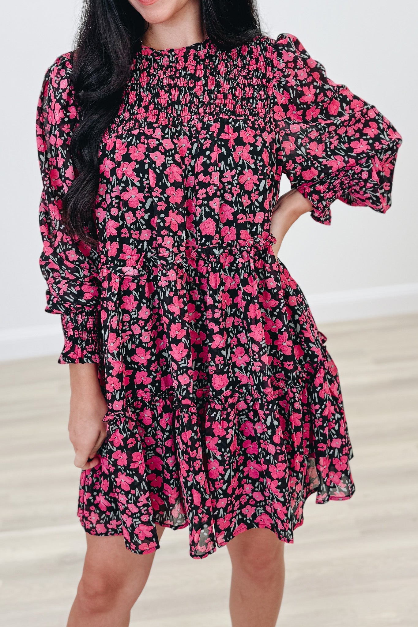 All For The Glory Floral Mini Dress