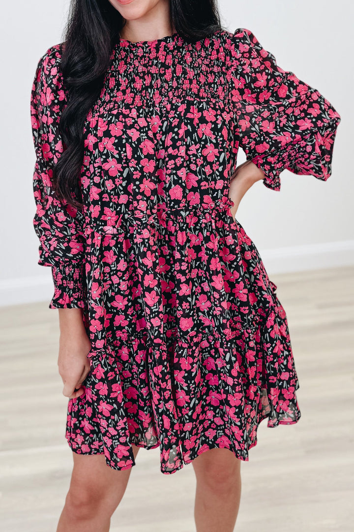 All For The Glory Floral Mini Dress