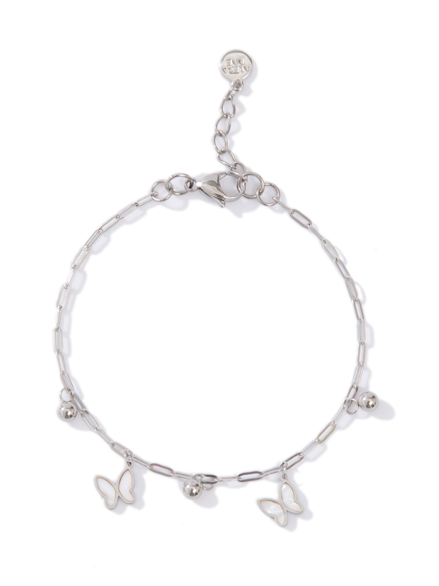 Night Butterfly Anklet - White