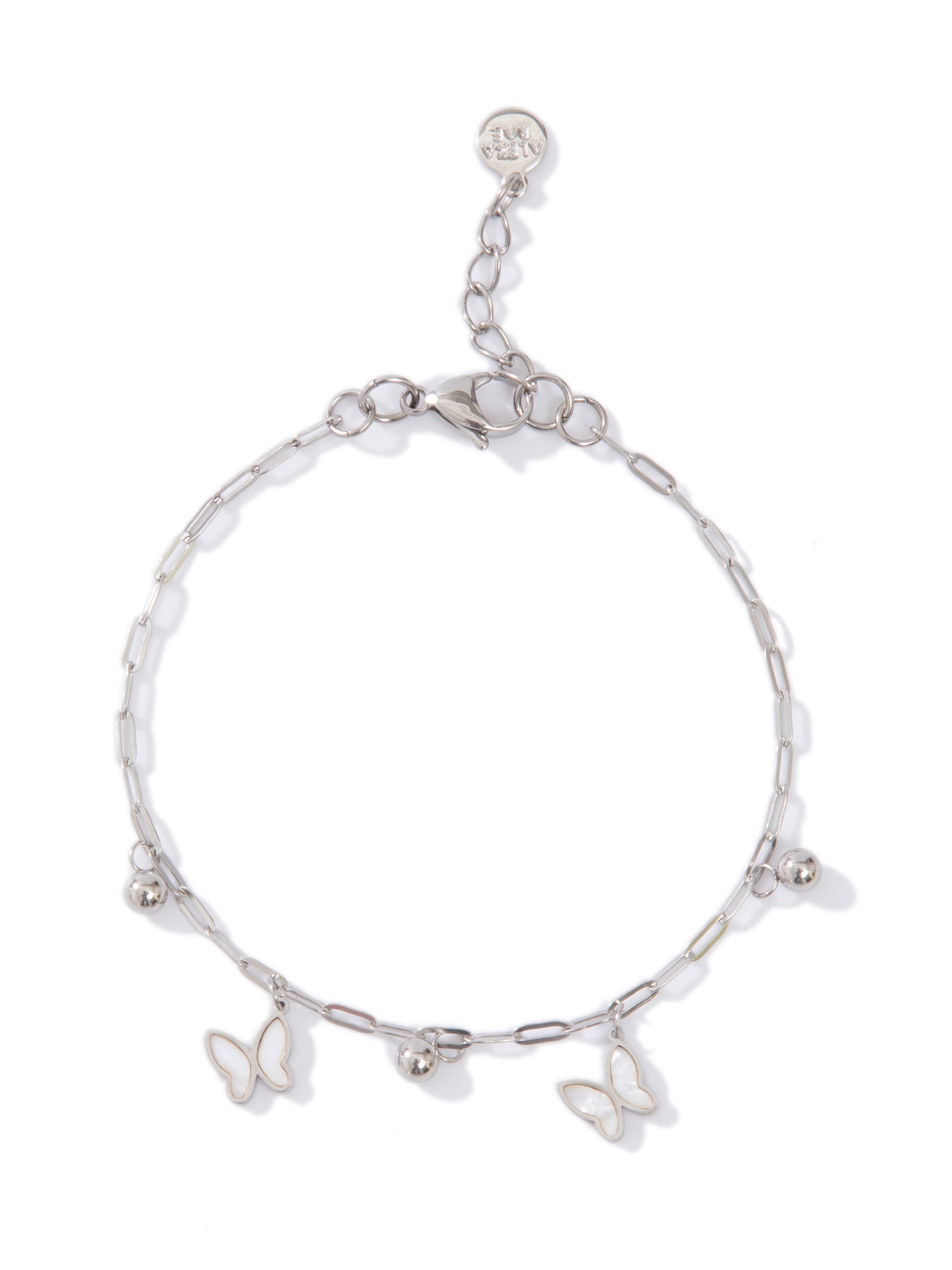 Night Butterfly Anklet - White