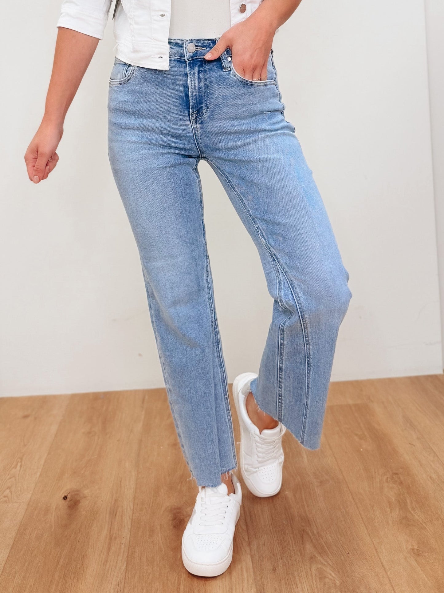 The Chrishell By Risen - Mid Rise Flare Seam Detailing Jeans-Medium