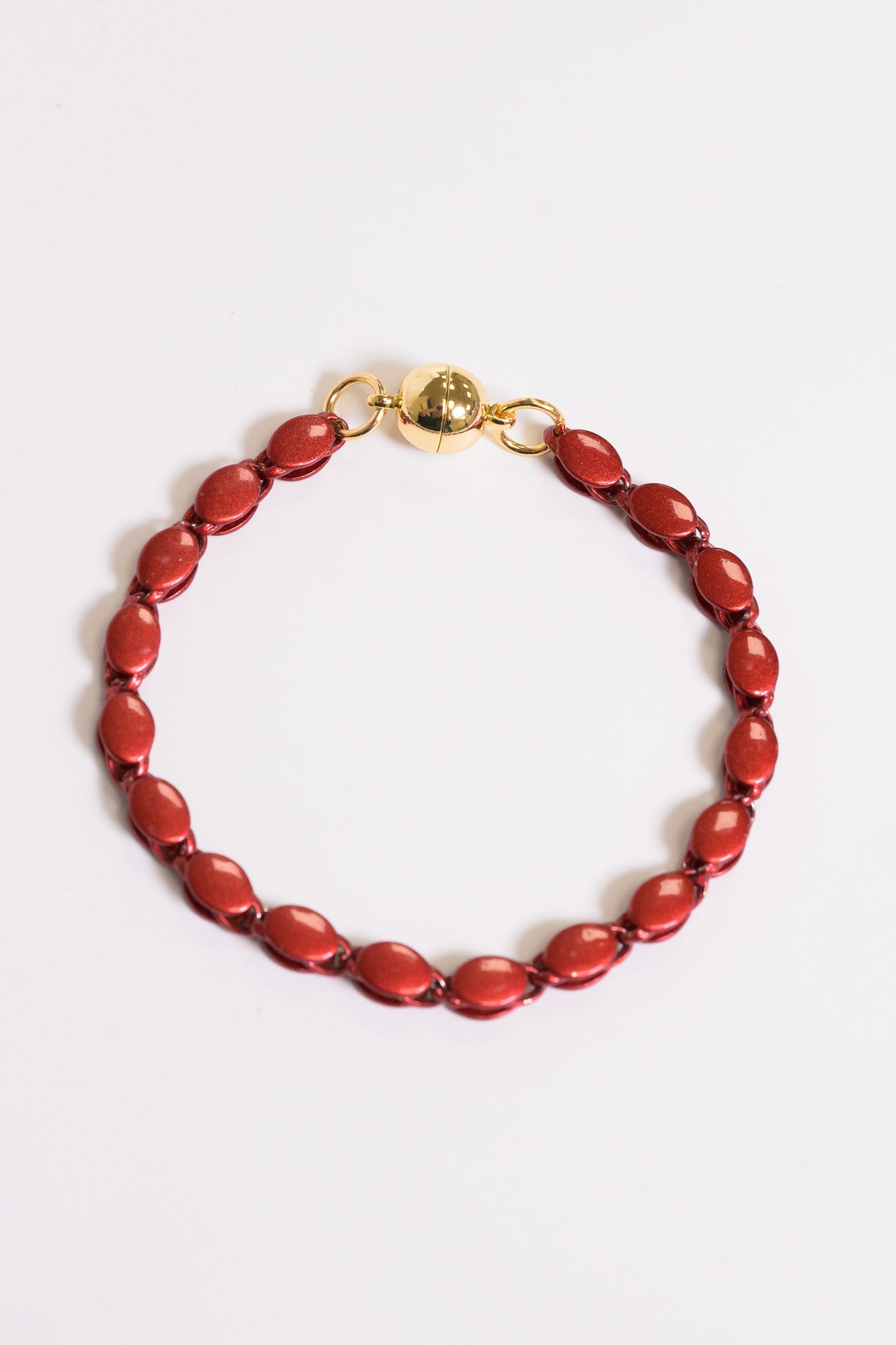 Penelope Bracelet - Metallic Merlot
