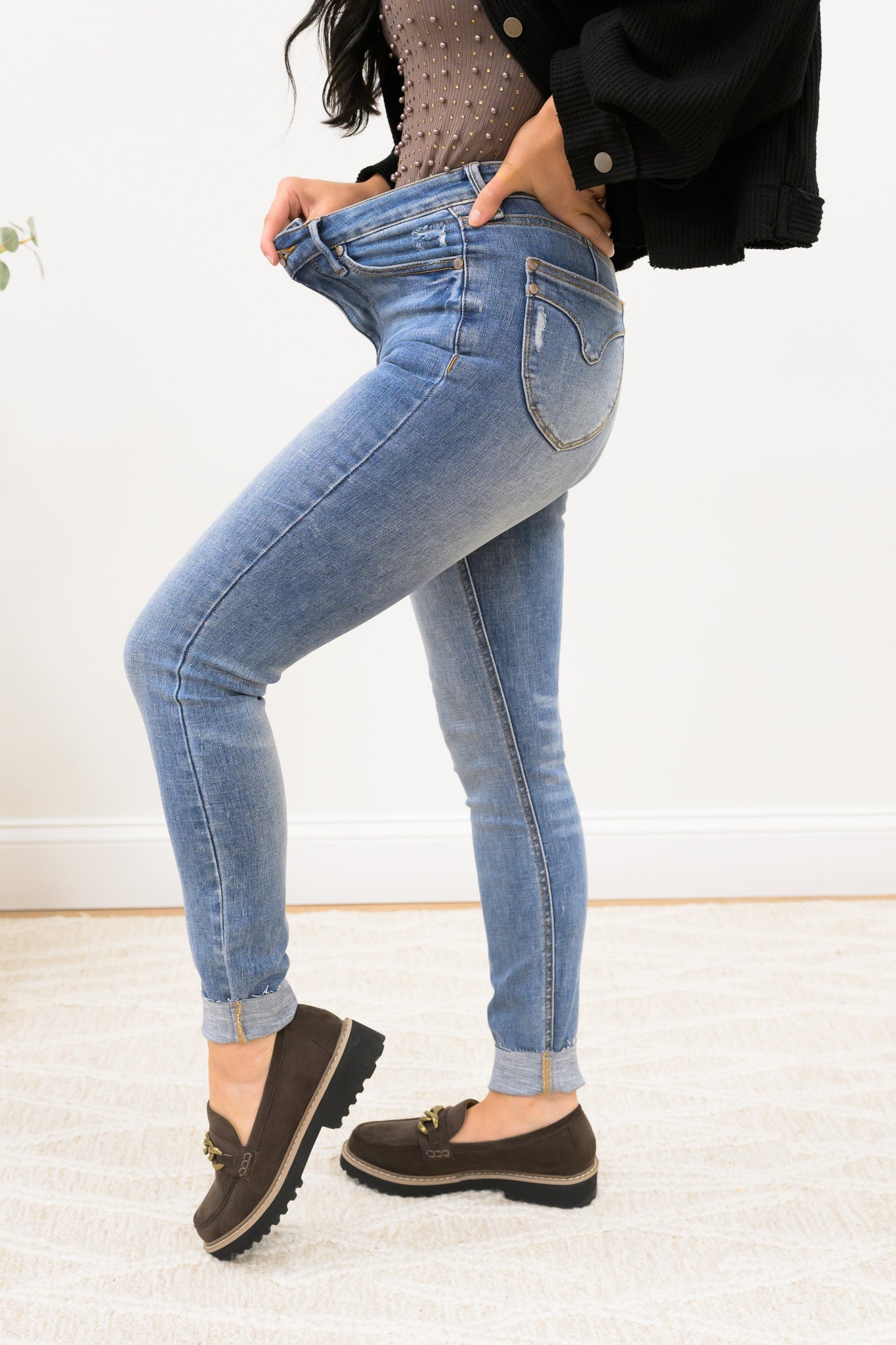 Moving On Up By Judy Blue - High Rise Tummy Control Vintage Skinny Jeans