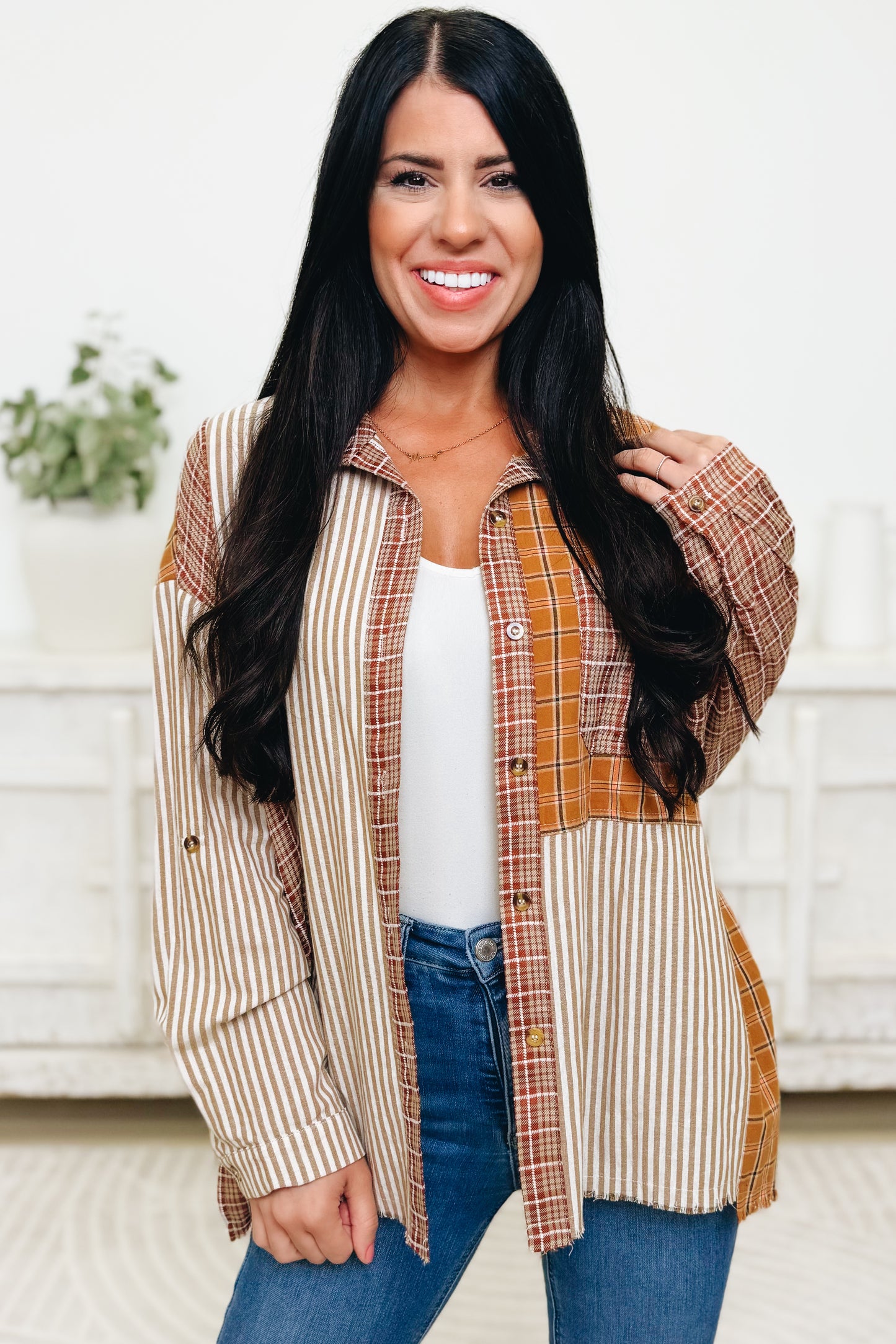 The Mix Is It Button Down Top