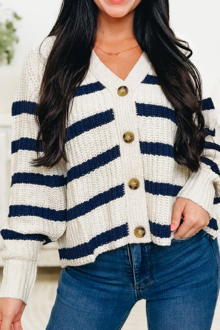Yearning Your Stripes Cardigan