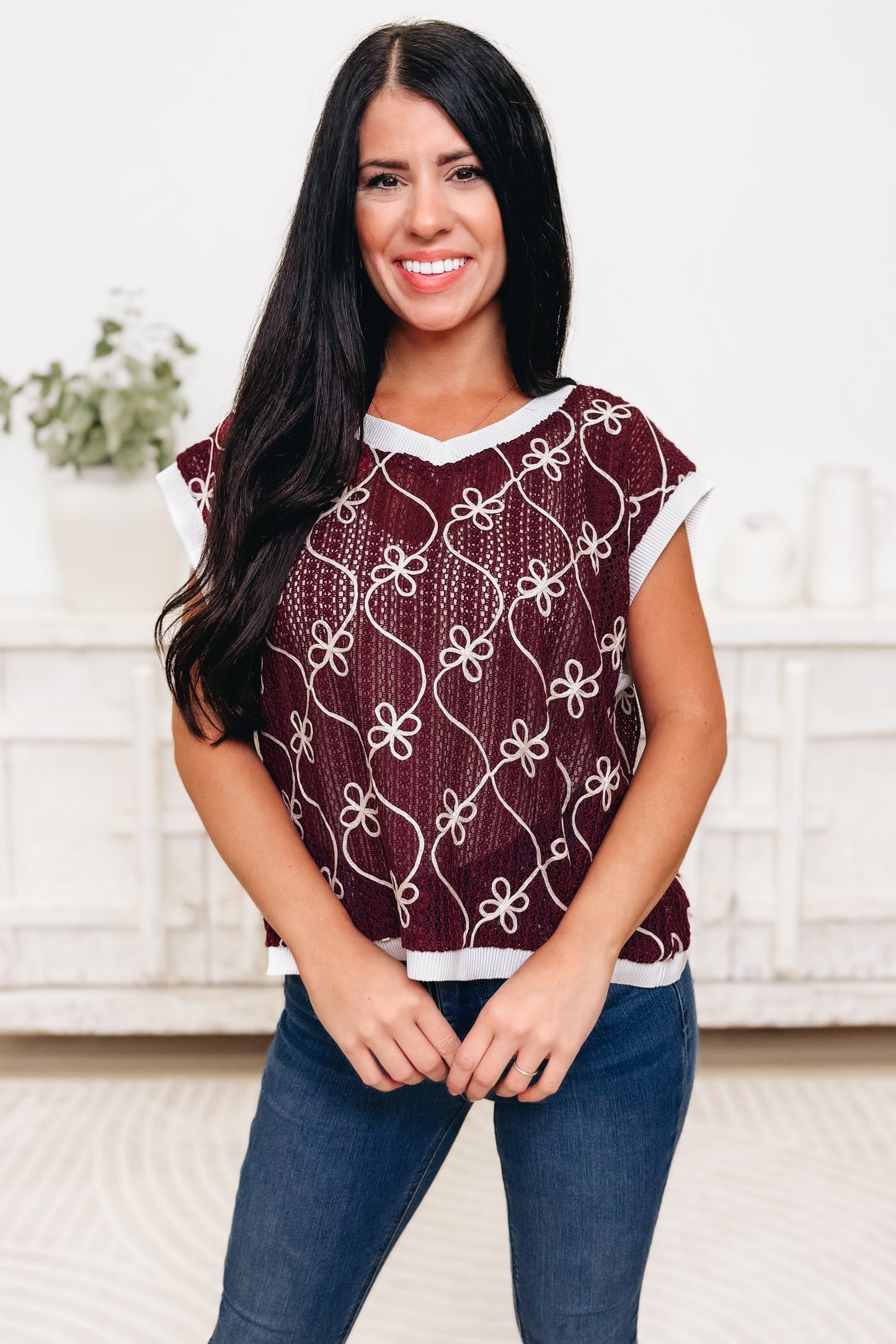 Fresh As A Daisy Jersey Vest - 2 Colors!