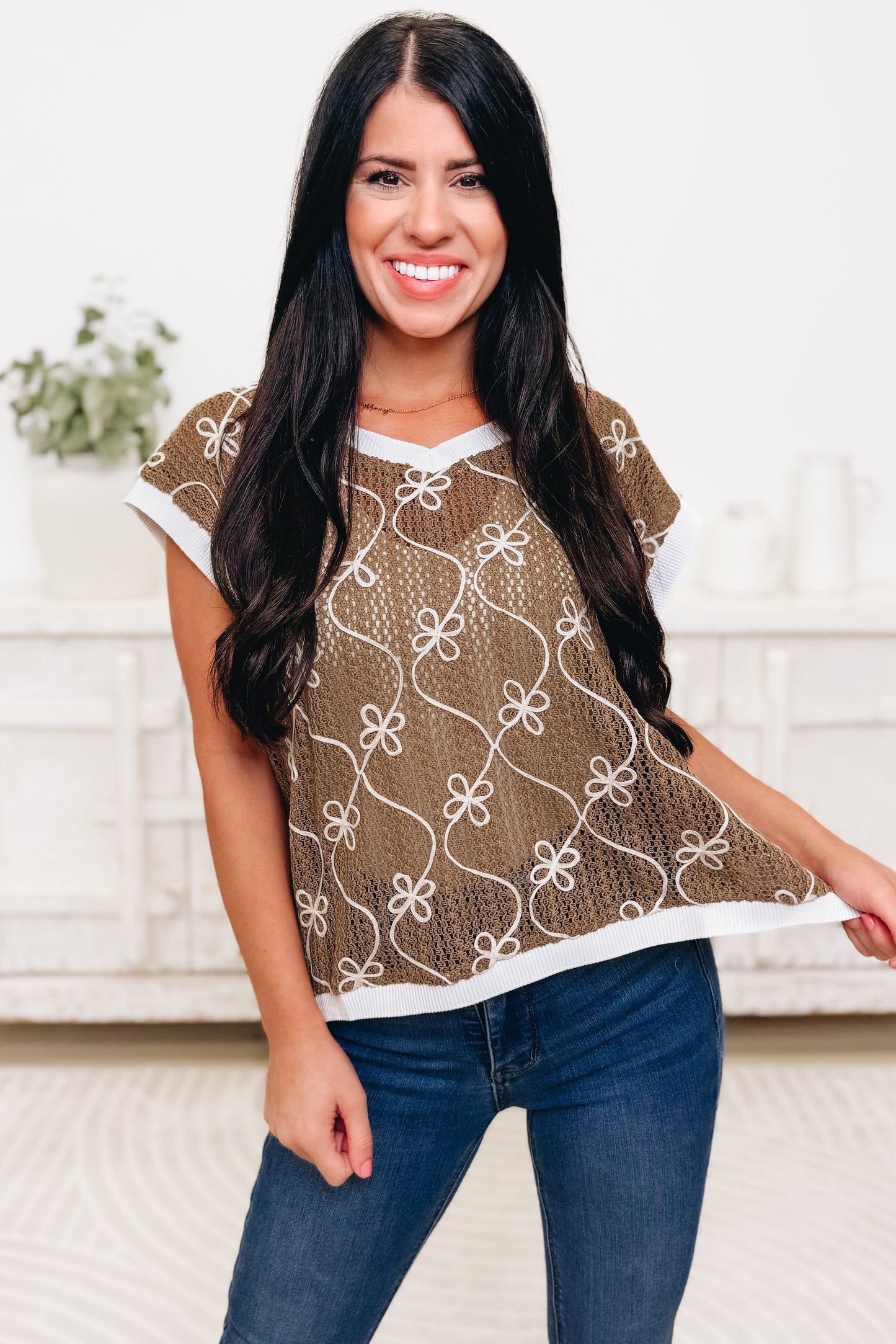 Fresh As A Daisy Jersey Vest - 2 Colors!