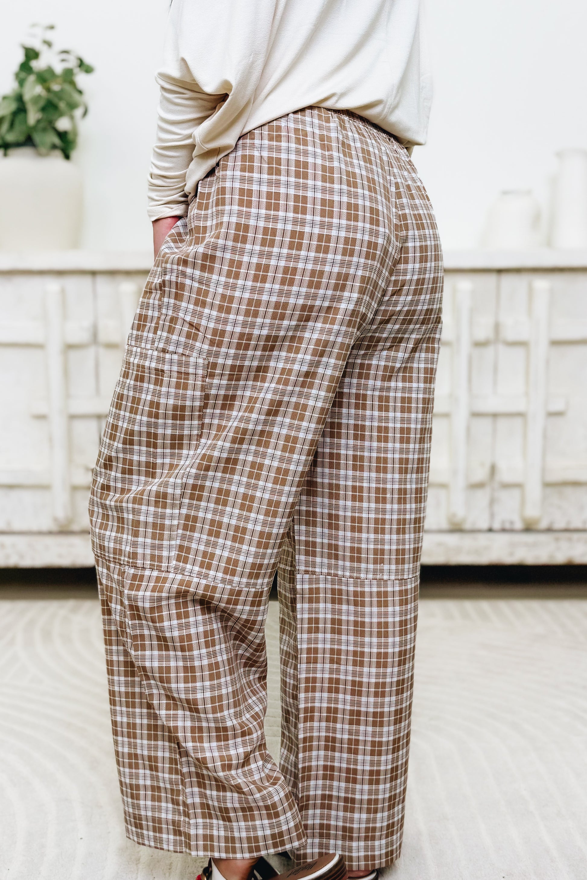 On The Move Checkered Plaid Pants - 2 Colors!