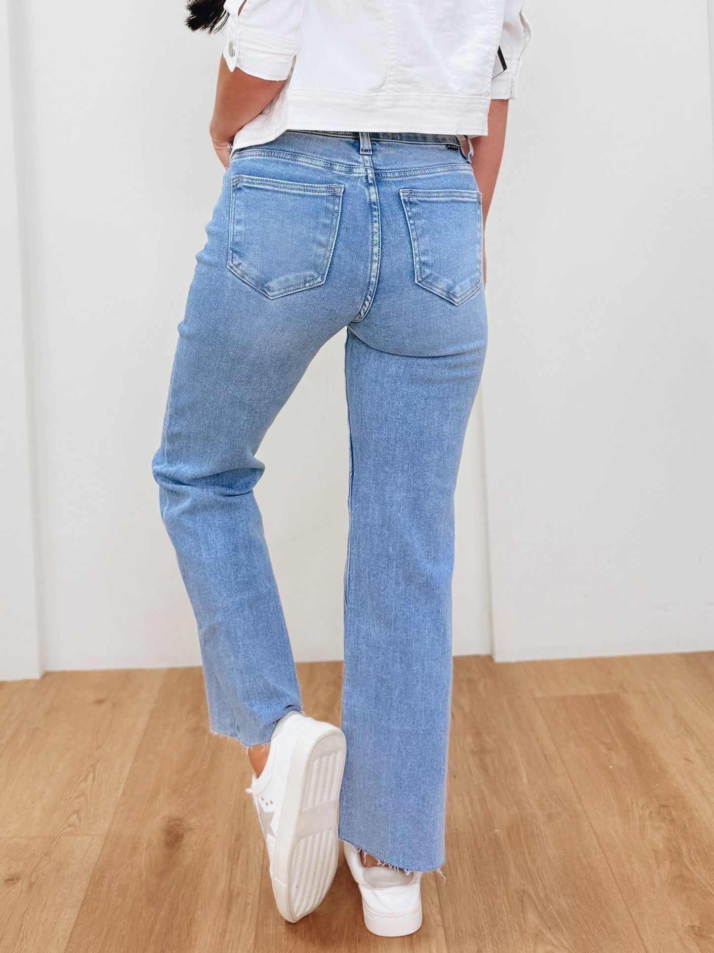 The Chrishell By Risen - Mid Rise Flare Seam Detailing Jeans-Medium