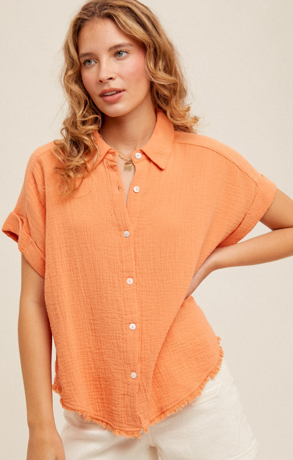 Hip Hip Hooray Button Down Top - 2 Colors!