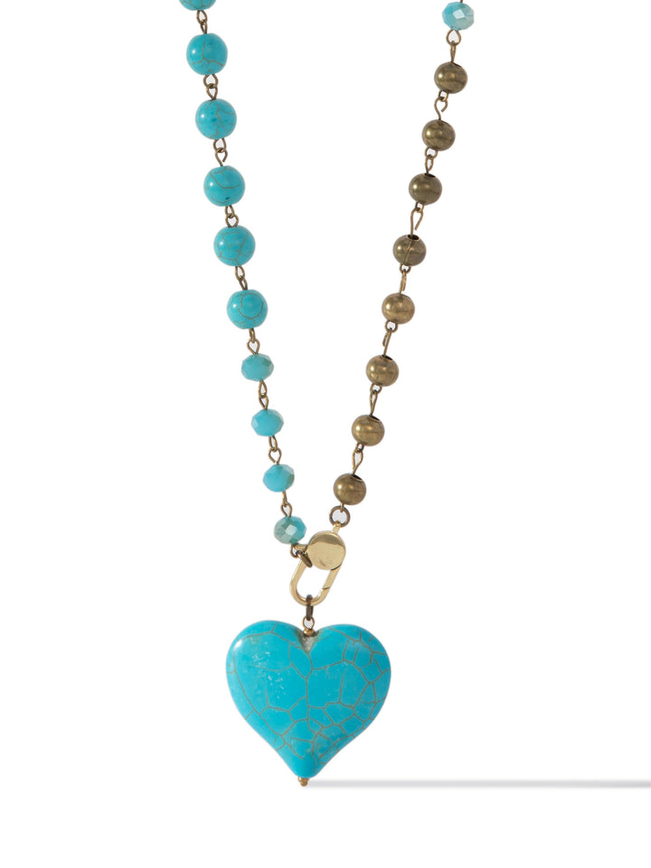 Eden Necklace - Heart Turquoise