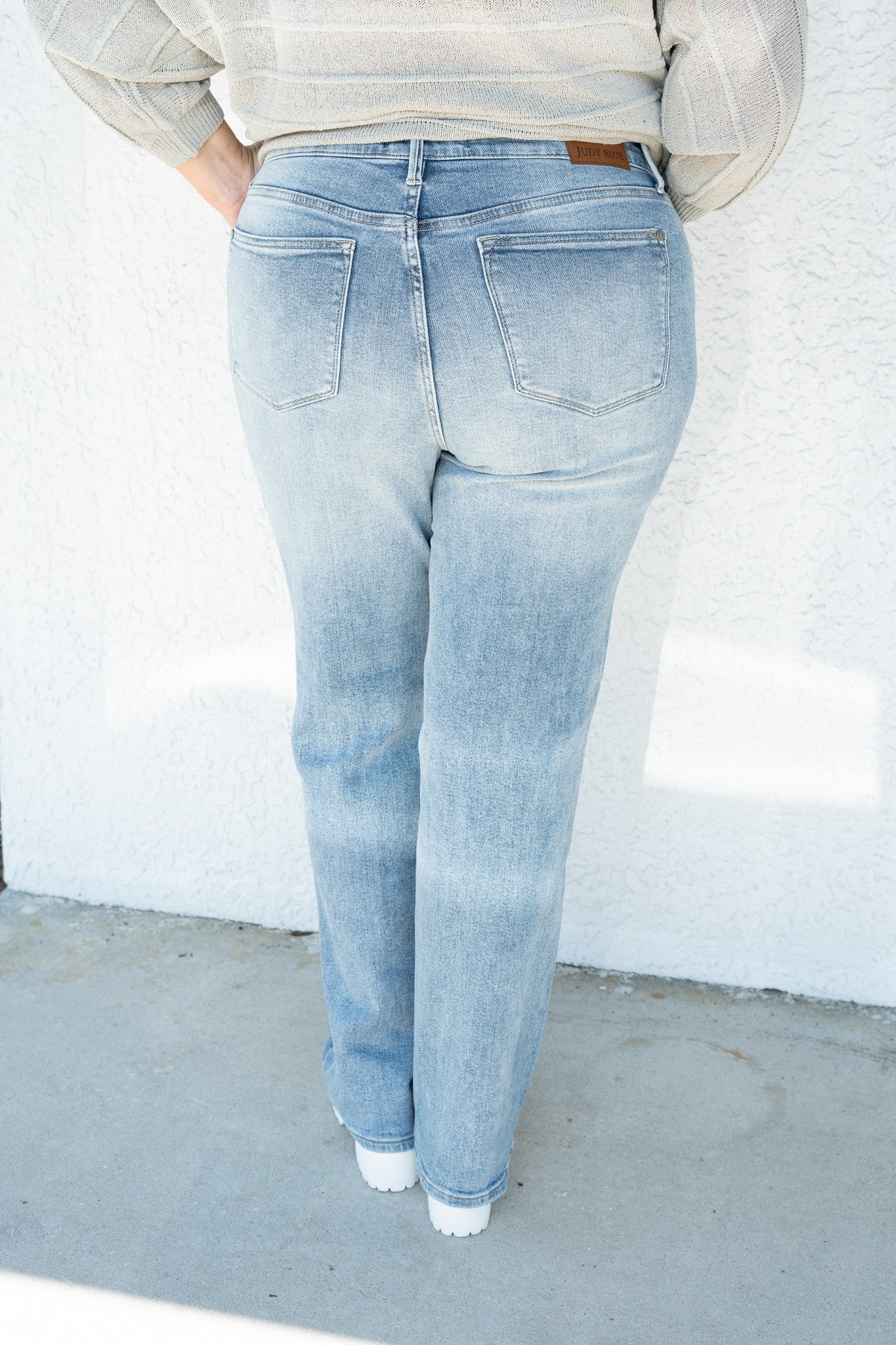 Judy Blue Wild Cherry High Rise Retro Wide Leg Jeans