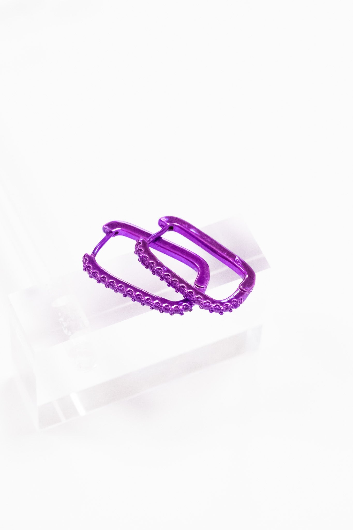 Dancing On The Street Earrings - Liquid Metallic Bright Purple