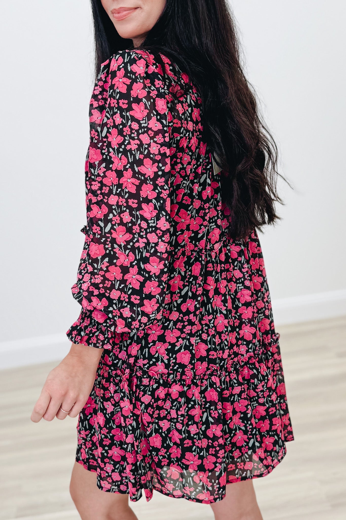 All For The Glory Floral Mini Dress