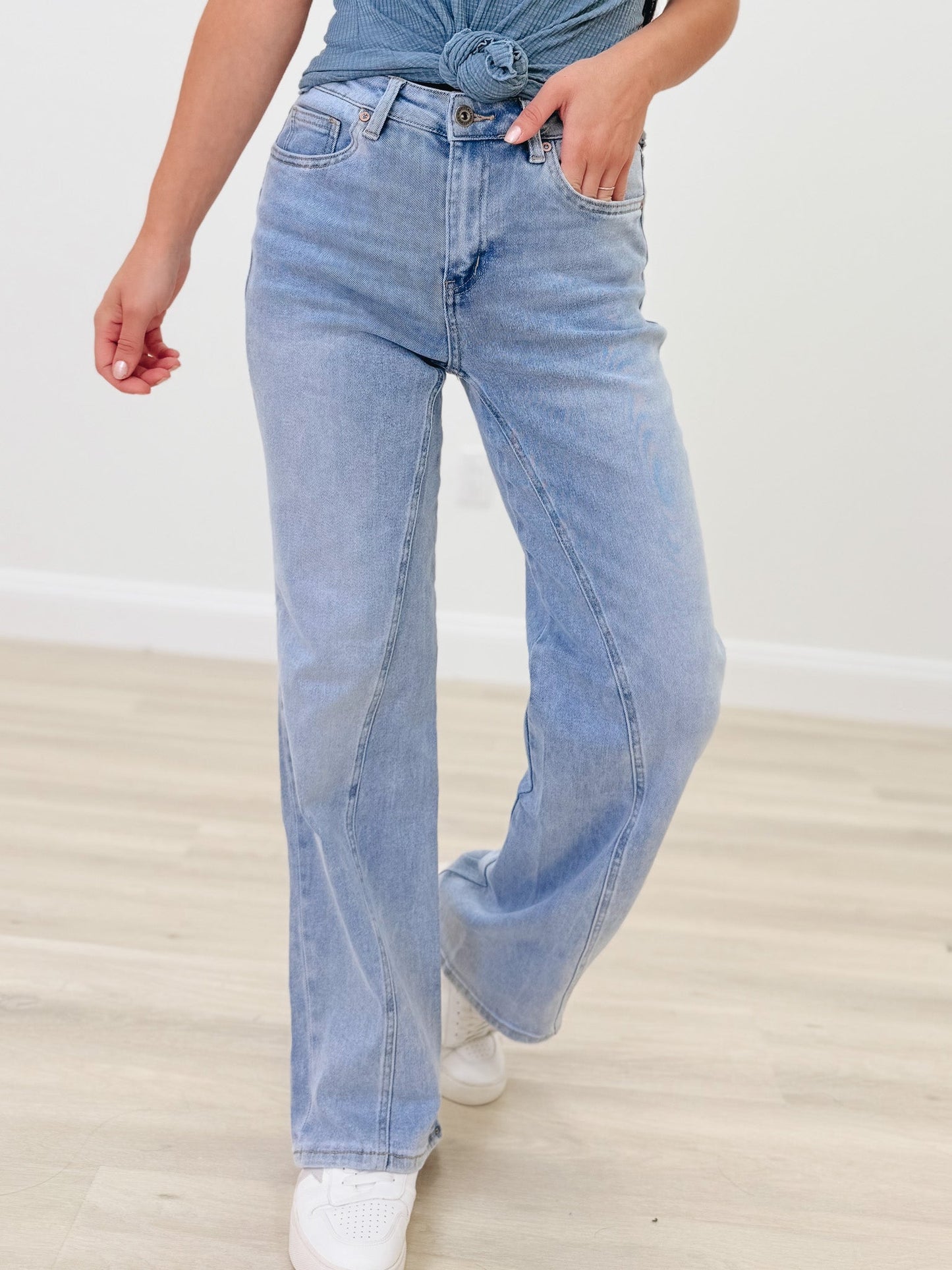 Iconic By Mica - High Rise Wide Leg Jeans