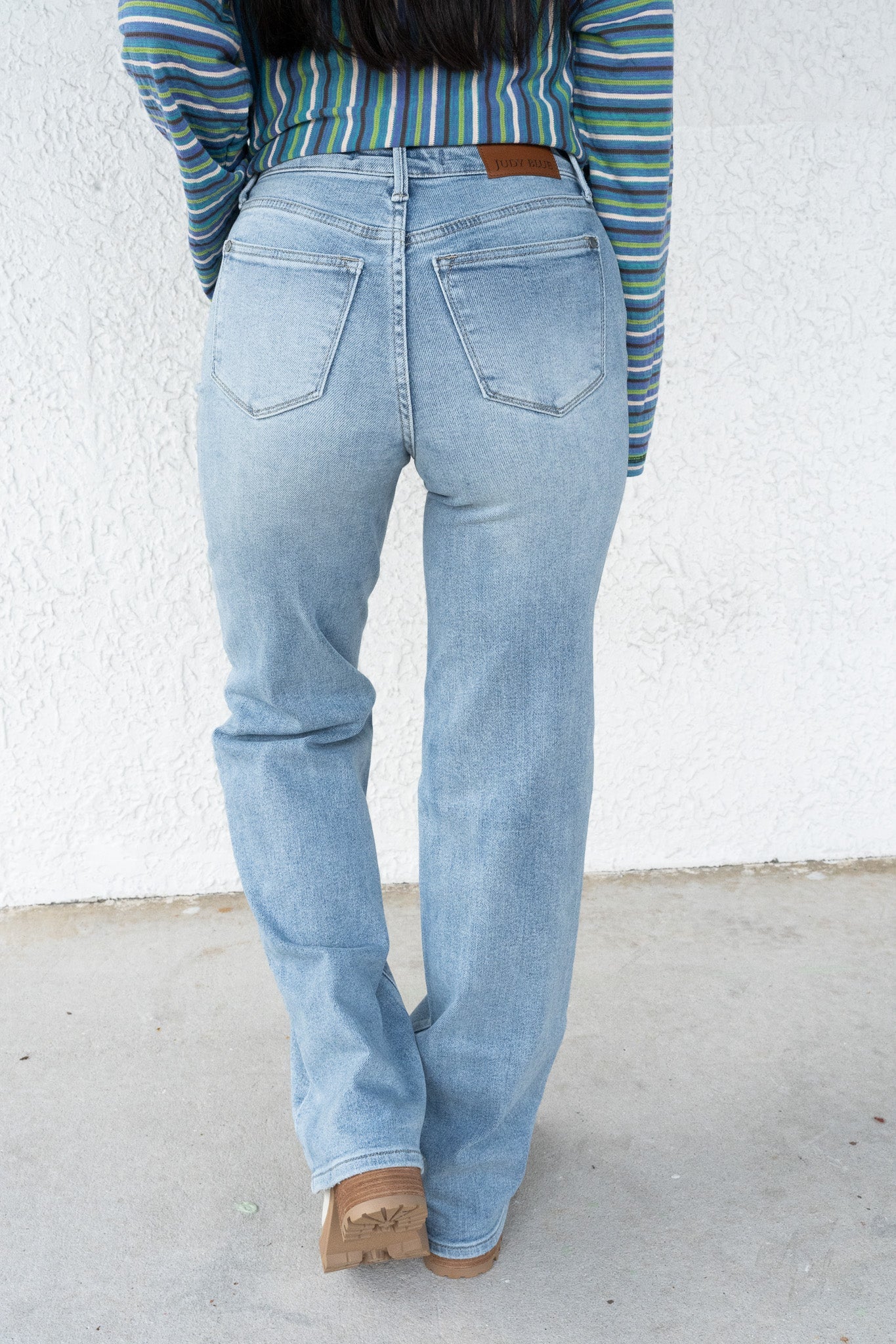Judy Blue Wild Cherry High Rise Retro Wide Leg Jeans