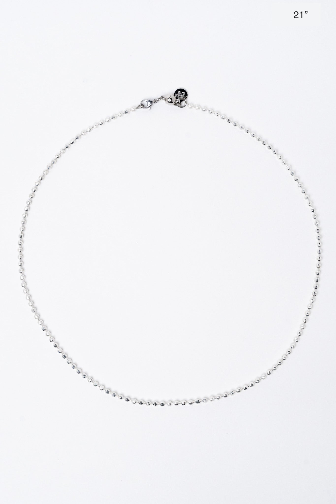 Binky Necklace - Liquid Metallic Pearl White