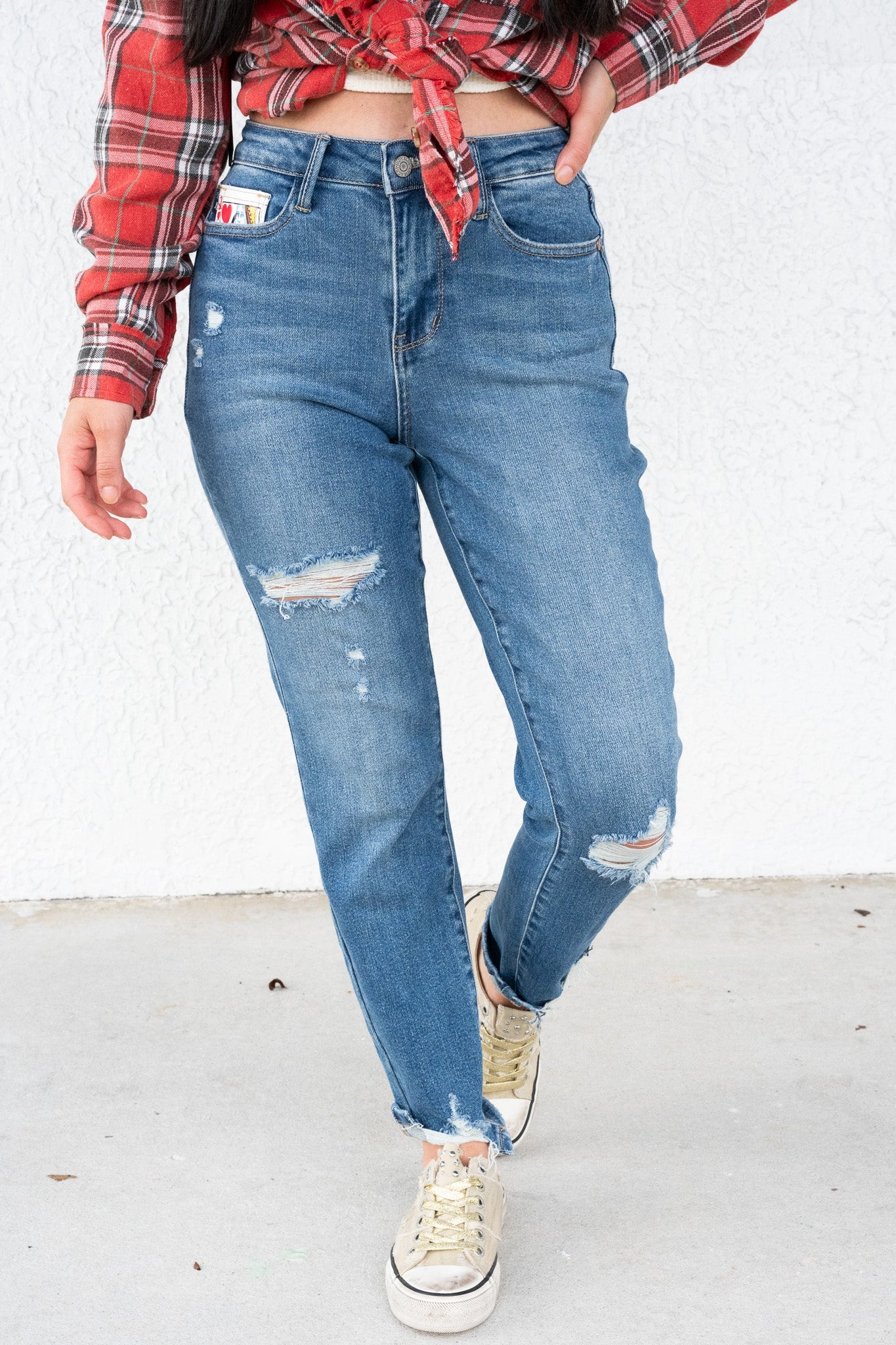 Judy Blue Queen Of My Heart High Rise Boyfriend Jeans *JB