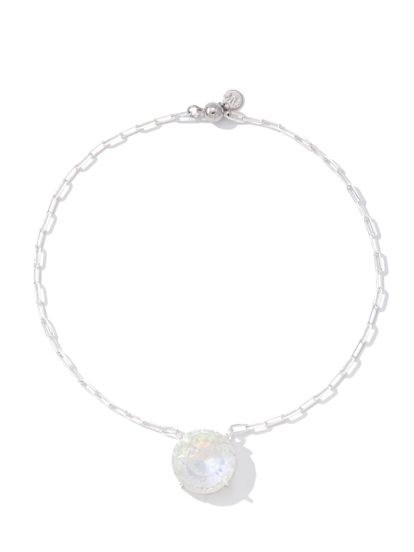 Madrid Necklace - Liquid Metallic Pearl White Snow Glow