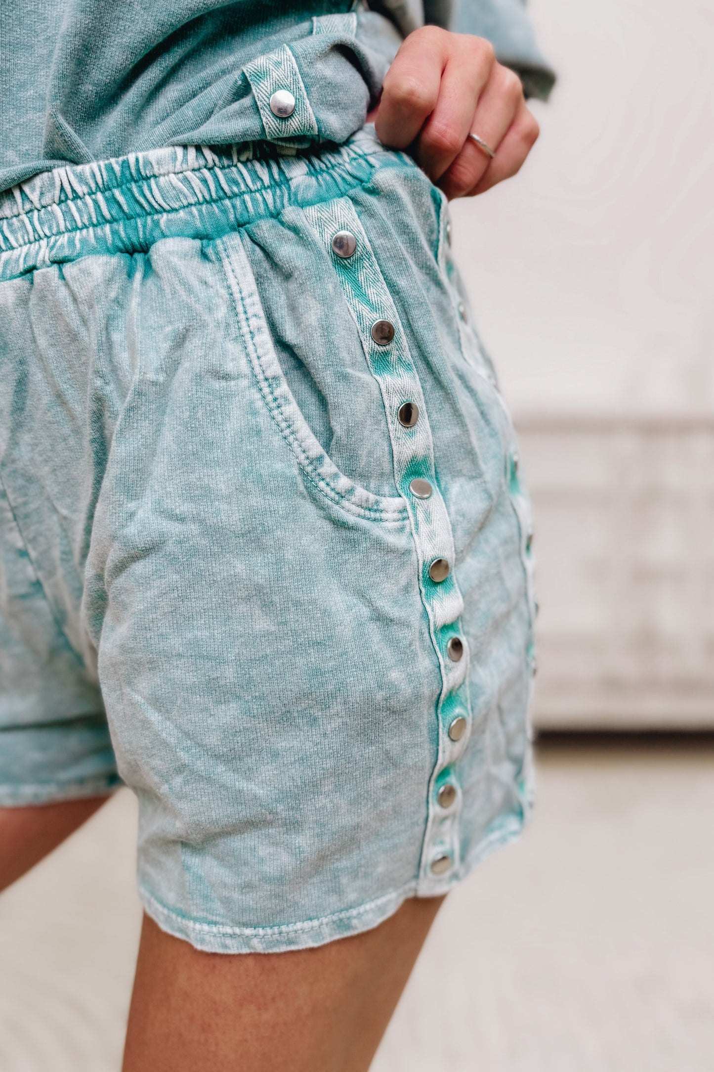 Subtle Confidence Studded Shorts - 6 Colors!